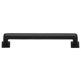Heritage Brass Cabinet Pull Square Vintage Design 254mm CTC Matt Black Finish