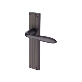 Heritage Brass Sutton Reeded Lever Latch Matt Bronze finishUK Design Registration Number 6234524