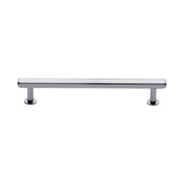 Heritage Brass Cabinet Pull Hexagon Design with 16mm Rose 160mm CTC Polished Chrome finish