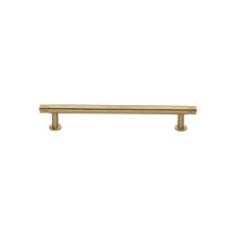 Heritage Brass Cabinet Pull Contour Design with 16mm Rose 96mm CTC Satin Brass finish