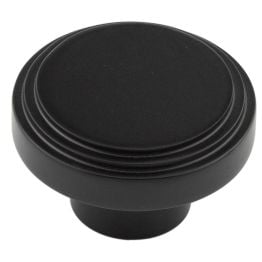 Cropley Cupboard Knobs 40mm Black - By Frelan Hardware - HOX1040MB