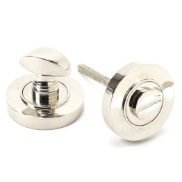 Polished Nickel Round Thumbturn Set (Plain)