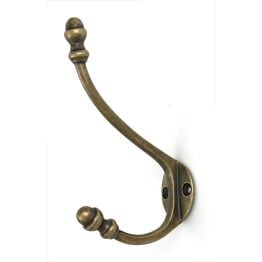 Burnished Brass Hat & Coat Hook