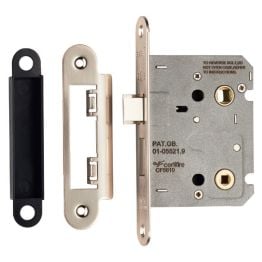 Easi-T Residential Bathroom Lock 78mm Radius - Satin Nickel