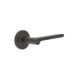 Fitzrovia Door Handles Stepped Rose Dark Bronze - By Frelan Hardware - BUR15KIT81
