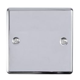 Eurolite Enhance Decorative Single Blank Plate Polished Chrome