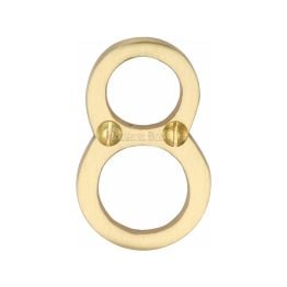 Heritage Brass Numeral 8 Face Fix 51mm (2") Satin Brass finish