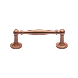 Heritage Brass Cabinet Pull Colonial Design 96mm CTC Satin Rose Gold Finish