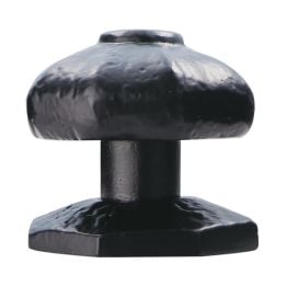 Octagonal Centre Door Knob - Black Antique