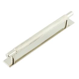 Hoxton Taplow Cabinet Handles 224mm Ctrs Plain Backplate Polished Nickel - By Frelan Hardware - HOX-2060PN-5060PN