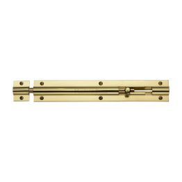 Heritage Brass Door Bolt Straight 8" x 1.25" Polished Brass finish