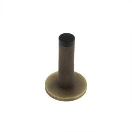 Burlington Knurled Wall Mounted Doorstops Plain Rose Antique Brass - By Frelan Hardware - BUR-968AB-971AB