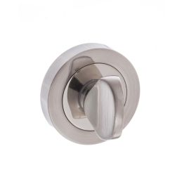 Mediterranean WC Turn and Release on Round Rose - Satin Nickel/Polished Nickel