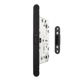 AGB Revolution XT Magnetic Bathroom Lock 60mm backset - Matt Black