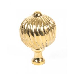 Polished Brass Spiral Cabinet Knob - Large