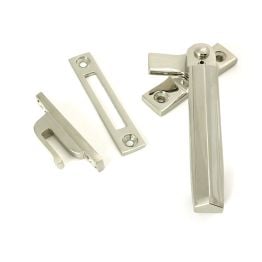 Polished Nickel Locking Art Deco Fastener - RH