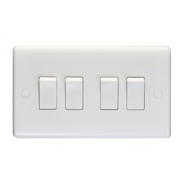 Eurolite Enhance White Plastic 2 Gang Switch White