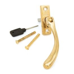 Polished Brass Slim Peardrop Espag - LH