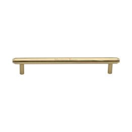 Heritage Brass Cabinet Pull Stepped Design 160mm CTC Satin Brass finish
