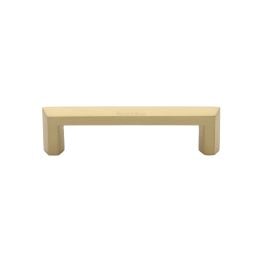 Heritage Brass Cabinet Pull Hex Profile Design 102mm CTC Satin Brass Finish