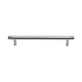 Heritage Brass Cabinet Pull Contour Design 160mm CTC Polished Chrome finish