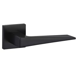 Oro&Oro Ivy Lever Door Handle on Square Rose - Matt Black