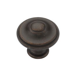 Domed Round Knob 030mm Matt Bronze finish