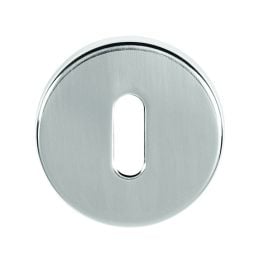 Tupai Rapido CurvaLine Key Escutcheons on Round Rose - Bright Polished Chrome