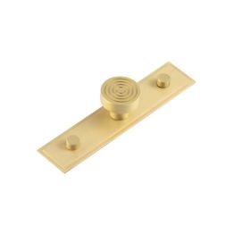 Murray Cupboard Knobs 30mm Stepped Backplate Satin Brass - By Frelan Hardware - HOX-1130SB-6090SB
