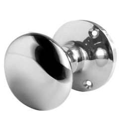 Jedo Kontrax Mushroom Mortice Door Knobs Polished Chrome - By Frelan Hardware - JV35BPC