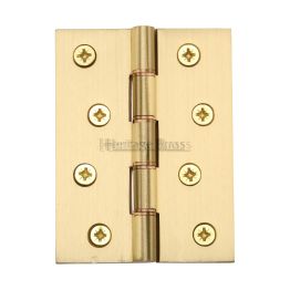 Heritage Brass Hinge Brass with Phosphor Washers 4" x 3" Satin Brass finish
