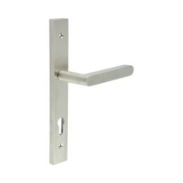 CR-101 Satin Stainless Steel Multi Point Backplate Door Handle - By Frelan Hardware - CR-101G4SSS