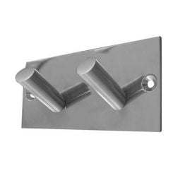 Double Robe Hook 94x46mm Satin Stainless Steel - By Frelan Hardware - JSS901C