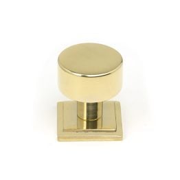 Polished Brass Kelso Cabinet Knob - 25mm (Square)