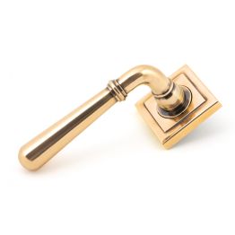 Polished Bronze Newbury Lever on Rose Set (Square) - U