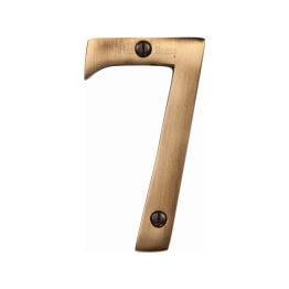 Heritage Brass Numeral 7 Face Fix 76mm (3") Antique Brass finish