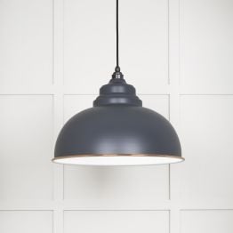 White Gloss Harborne Pendant in Slate