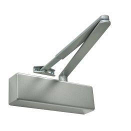 Rutland TS.3204 Door Closer c/w Slim Line Cover, Flatbar Armset, Silver