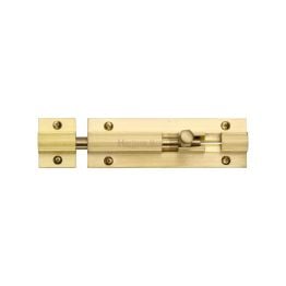 Heritage Brass Door Bolt Straight 4" x 1.25" Satin Brass finish