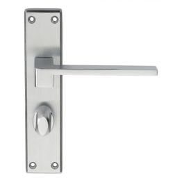 Serozzetta Equi Lever On Wc Backplate - Satin Chrome