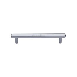 Heritage Brass Cabinet Pull Hexagon Design 128mm CTC Polished Chrome finish