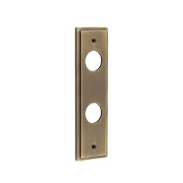 Burlington II Lever Plate Choices Bathroom Antique Brass - By Frelan Hardware - BUR453AB