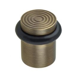 Burlington Reeded Door Stops Antique Brass - By Frelan Hardware - BUR963AB