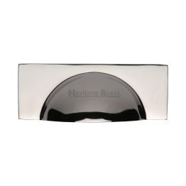 Heritage Brass Drawer Pull Hampshire Design 57mm CTC Polished Nickel Finish