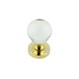 PVD Plain Ball Glass Mortice Knob - By Frelan Hardware - JH4201PVD