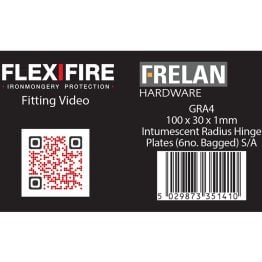 Intumescent Kits for 102mm Radiused Hinges Pack of Six 1mm 30 Minute - By Frelan Hardware - GRA4