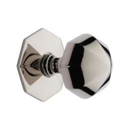 Heritage Brass Octagon Centre Door Knob 2 1/2" Polished Nickel Finish