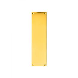 Plain Finger Plate - Polished Brass