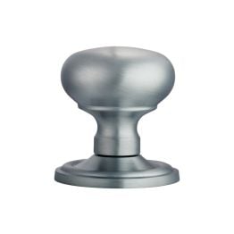 Concealed Fix Mushroom Mortice Knob - Satin Chrome