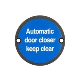 Stainless Steel Automatic Door Closer Keep Clear 75mm Black - By Frelan Hardware - JS111MB